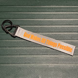God Makes All Things Possible Grey Wrist strap keychain