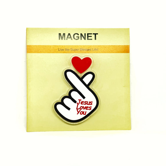 Magnet Jesus Loves You (acrylic)