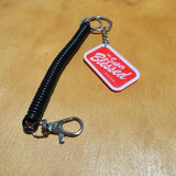 Super Blessed Black Retractable Spring Coil Keychain
