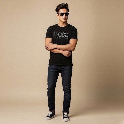 BOSS Jesus is My Boss unisex Tshirt black