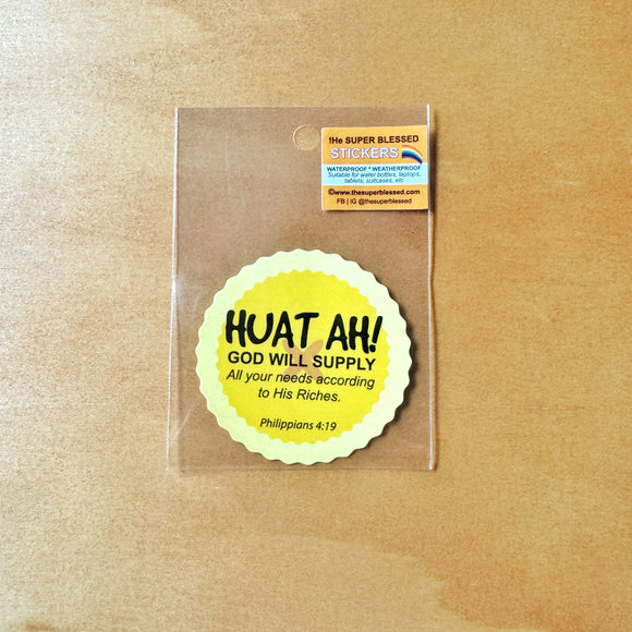 Huat Ah! (I’m A Singaporean Christian Lah!)- Christian Waterproof Sticker