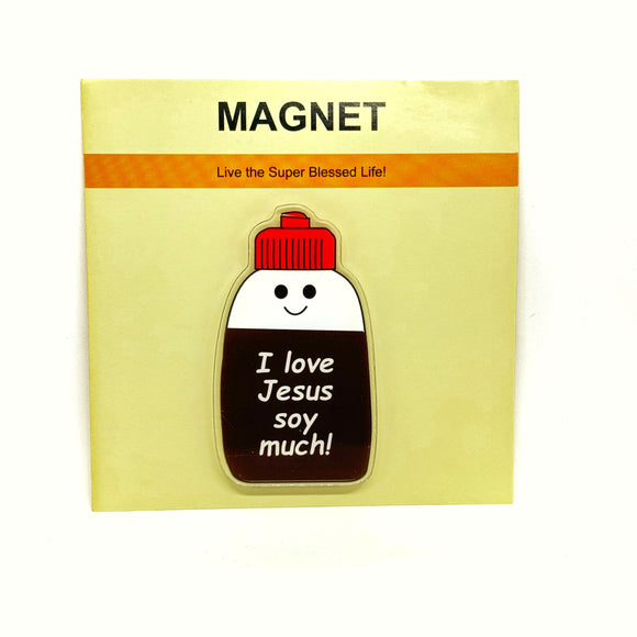 Magnet I Love Jesus Soy Much (acrylic)
