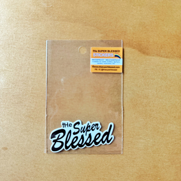 The Super Blessed Black Christian Waterproof Sticker