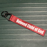 Beloved Child of God Maroon Wrist strap keychain