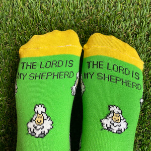 The Lord is My Shepherd Sheepish green Ankle Socks