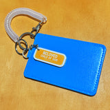 Beloved Child of God Translucent Retractable Spring Coil Keychain with Blue Cardholder