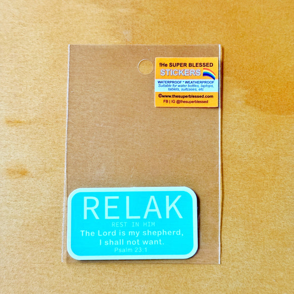 RELAK (I’m A Singaporean Christian Lah!) Christian Waterproof Sticker