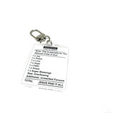 Jesus Paid It All Receipt Keychain Charm