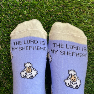 The Lord is My Shepherd Sheepish purple Ankle Socks