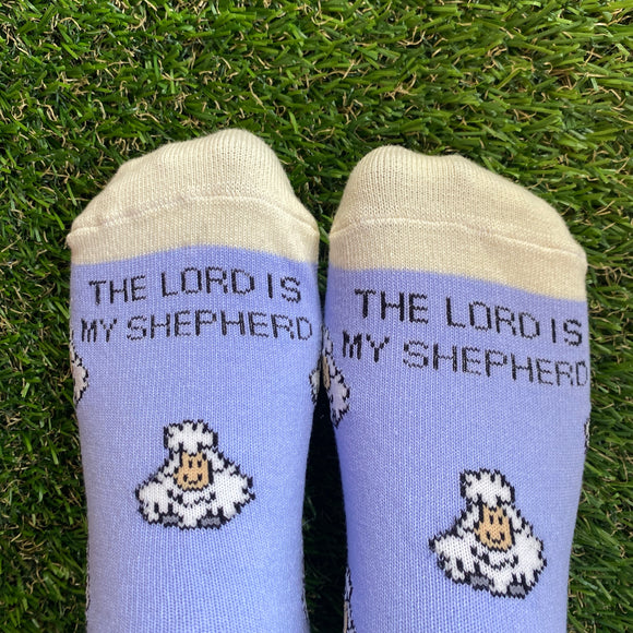 The Lord is My Shepherd Sheepish purple Ankle Socks