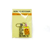 Life is so good with Jesus and a bubble tea Keychain Charm