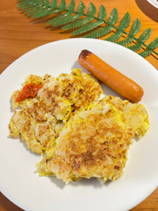 White Carrot Cake with Cheesy Chicken Sausage
