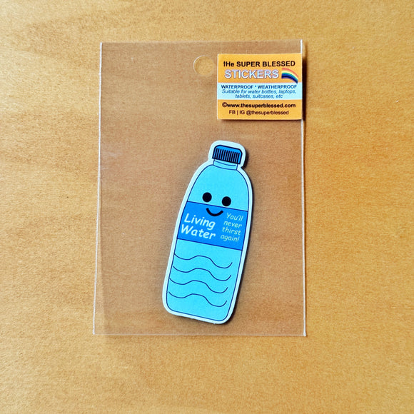 Living Water- Christian Waterproof Sticker