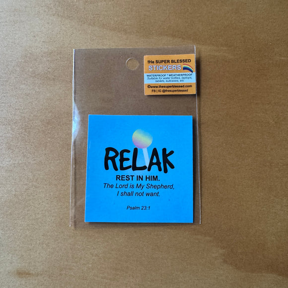 RELAK (I’m A Singaporean Christian Lah!)- Christian Waterproof Sticker