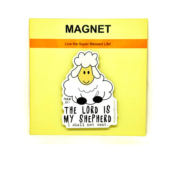 Magnet The Lord is My Shepherd Sheep (acrylic)