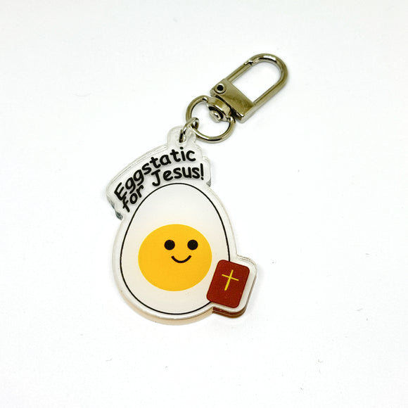Eggstatic for Jesus Keychain Charm