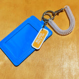 Beloved Child of God Translucent Retractable Spring Coil Keychain with Blue Cardholder