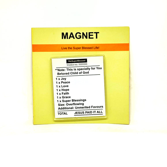 Magnet Jesus Paid It All Receipt (acrylic)