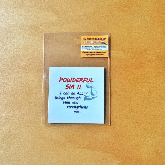 Powderful Sia! (I’m A Singaporean Christian Lah!)- Christian Waterproof Sticker