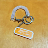 Beloved Child of God Translucent Retractable Spring Coil Keychain