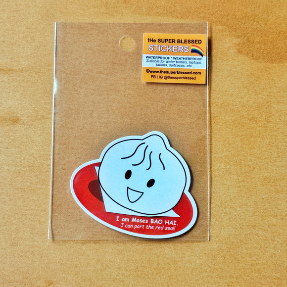Bao Hai Moses (Singapore Hawker)- Christian Waterproof Sticker