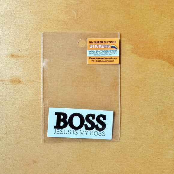 BOSS Jesus is My Boss Christian Waterproof Sticker