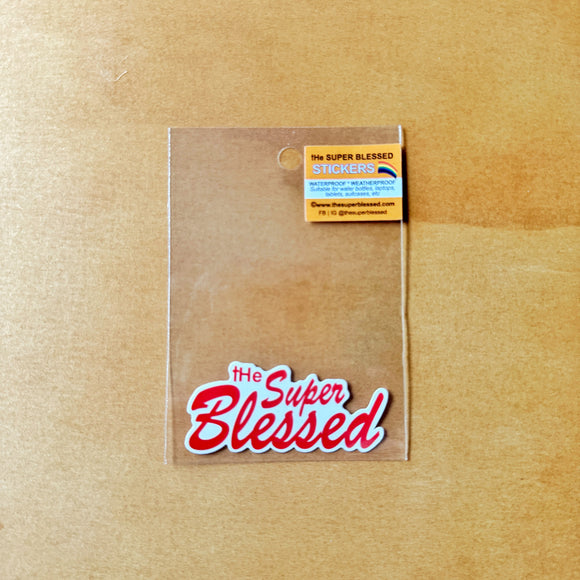 The Super Blessed Red Christian Waterproof Sticker