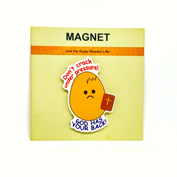 Magnet God Has Your Back Eggie (acrylic)