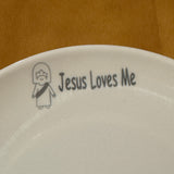 Melamine Plate - Jesus Loves Me