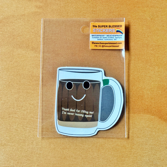 Kopi Not Gosong (Singapore Hawker)- Christian Waterproof Sticker