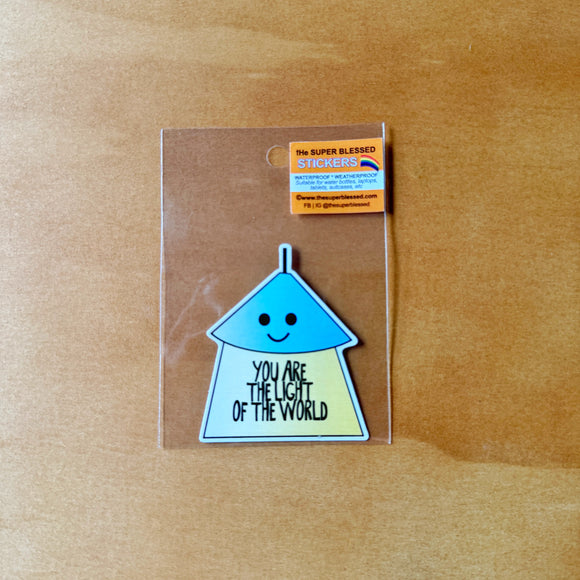 You are The Light of The World Christian Waterproof Sticker