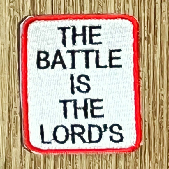 The Battle is the Lord’s Verse-It Velcro Morale Patch