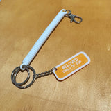 Beloved Child of God White Retractable Spring Coil Keychain
