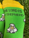 The Lord is My Shepherd Sheepish green Ankle Socks
