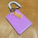 Beloved Child of God White Retractable Spring Coil Keychain with Pink Cardholder