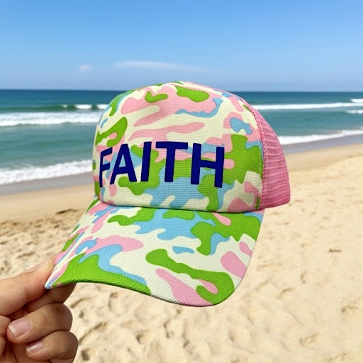 FAITH pink camouflage Cap