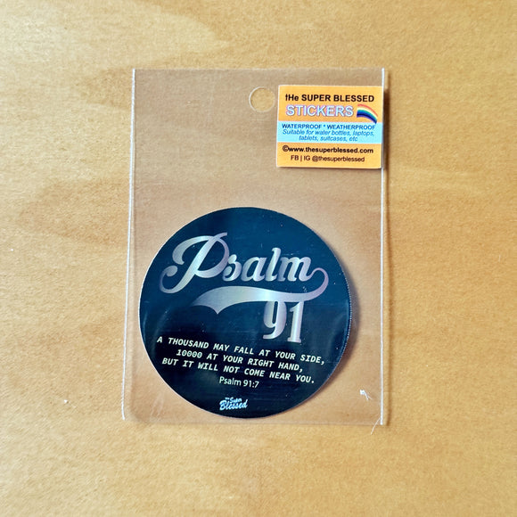 Psalm 91:7 Christian Waterproof Sticker