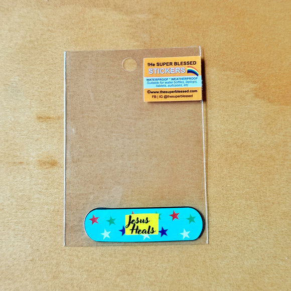 Jesus Heals Bandage Christian Waterproof Sticker
