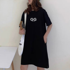 GG Good God Black Tshirt Dress