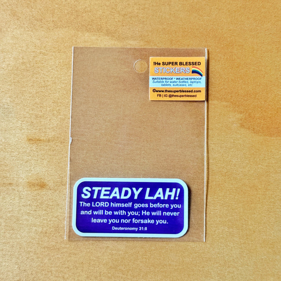 Steady Lah! (I’m A Singaporean Christian Lah!) Christian Waterproof Sticker