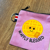 Waffly Blessed Coin Pouch with Key Ring