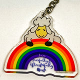 Rainbow Sheep Keychain