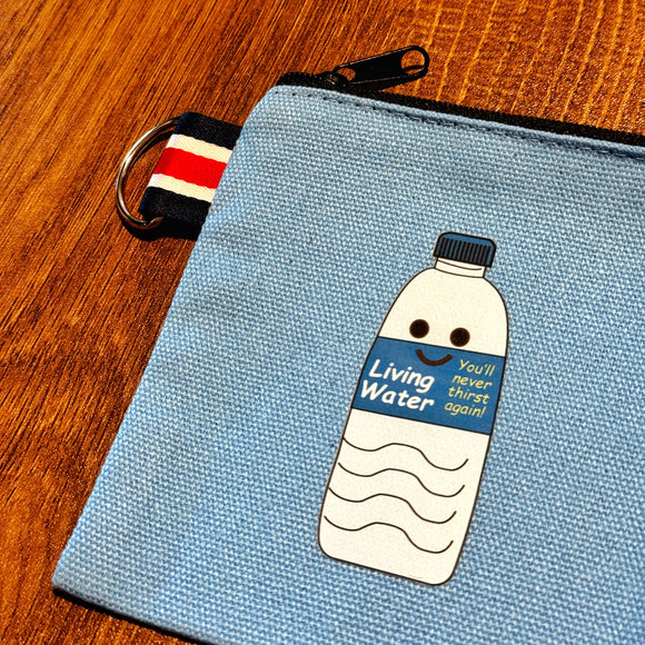 Living Water Coin Pouch with Key Ring