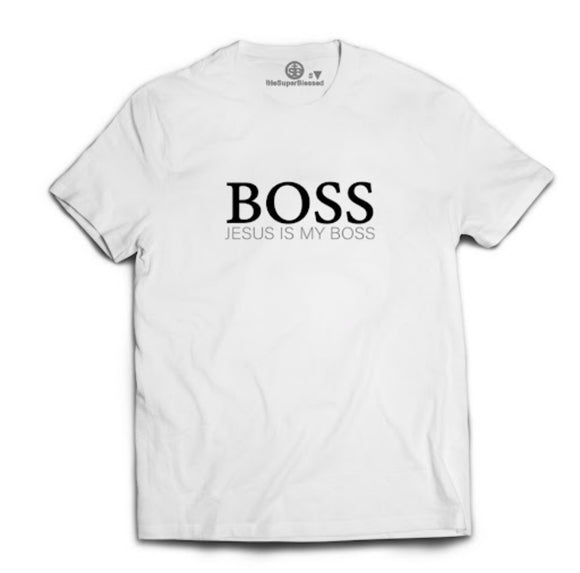 BOSS Jesus is My Boss unisex Tshirt white