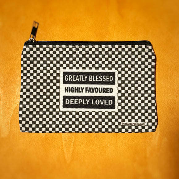Greatly Blessed Highly Favoured Deeply Loved Pencil Case Pouch