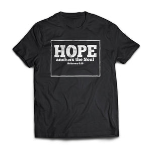 Hope Anchors the Soul - black unisex Tshirt