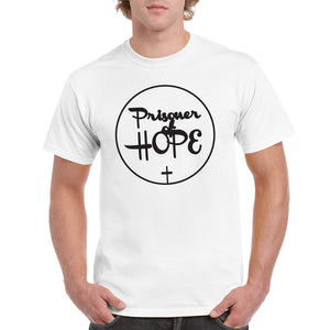 Cross and Prisoners of Hope - White unisex Tshirt