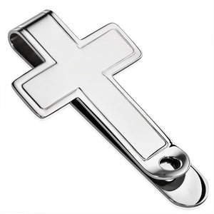 Stainless Steel Engravable Latin Cross Money Clip - XXD004