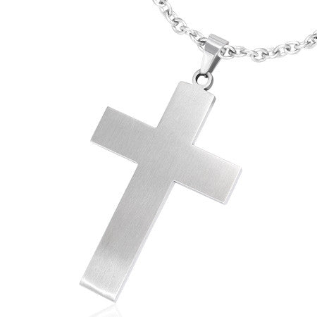 Stainless Steel Engravable Latin Cross Pendant - XXP109