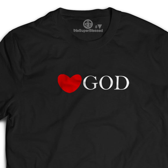 LOVE GOD black unisex Tshirt